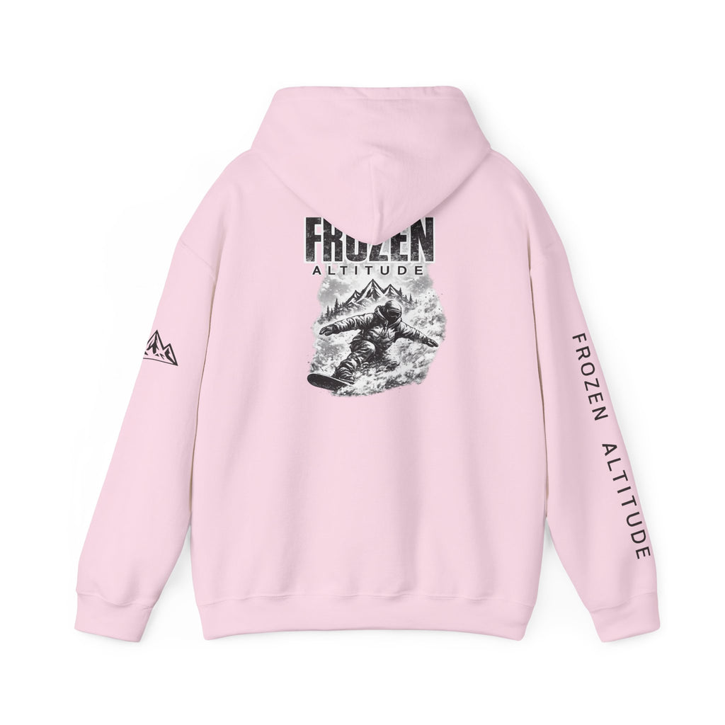 Frozen Altitude Snowboard Hoodie — Snowboarder Graphic Hoodie