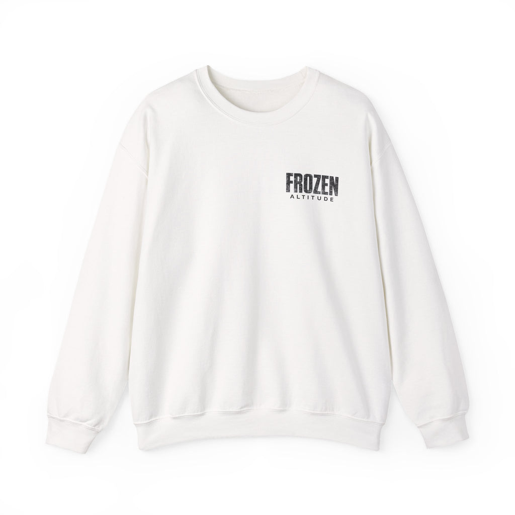 Frozen Altitude Crewneck Sweatshirt — Minimal Winter Graphic Pullover