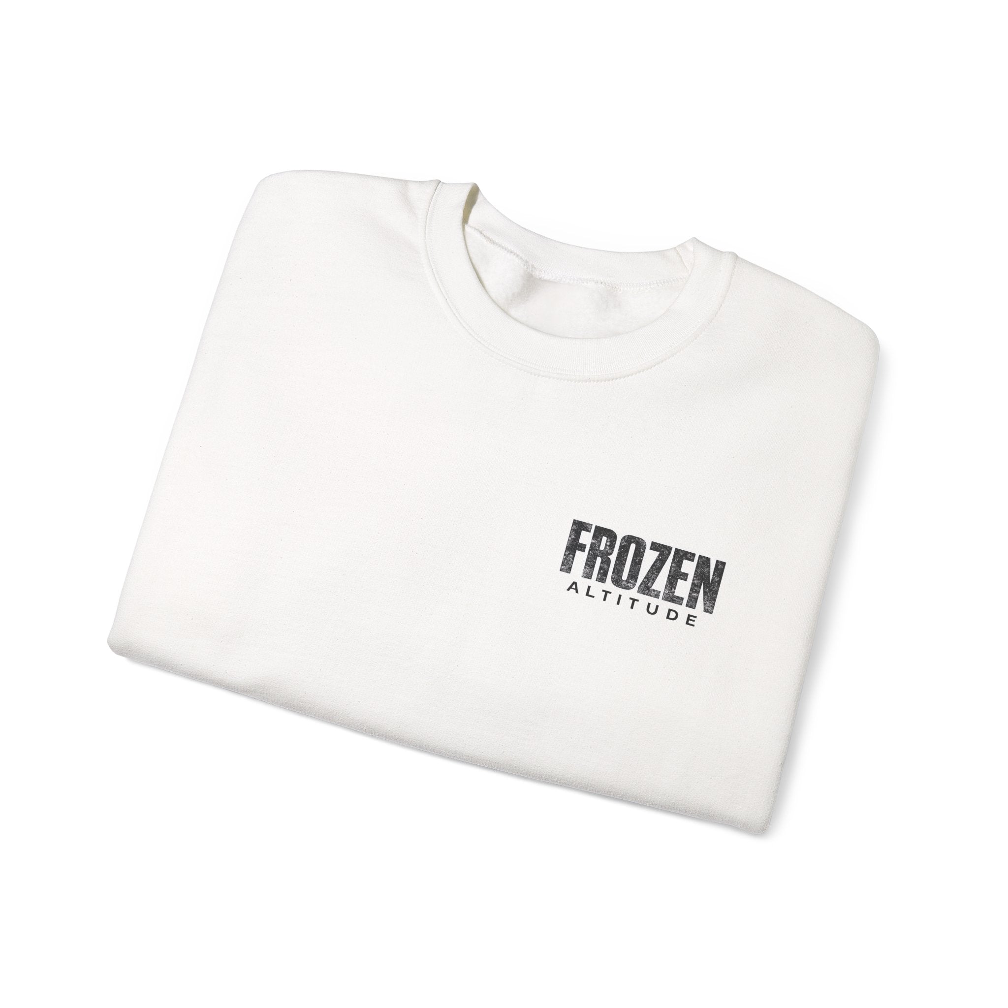 Frozen Altitude Crewneck Sweatshirt — Minimal Winter Graphic Pullover