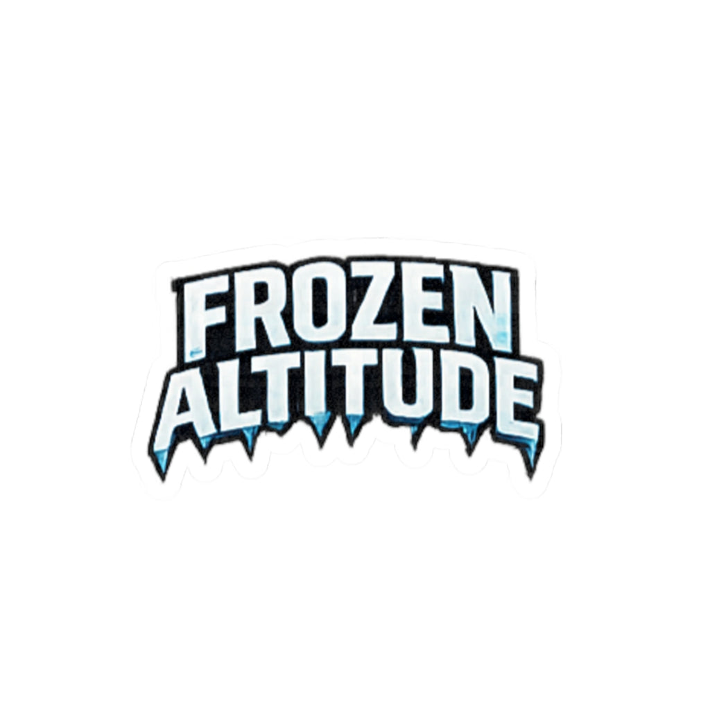 Frozen Altitude Sticker | Icy Text Graphic