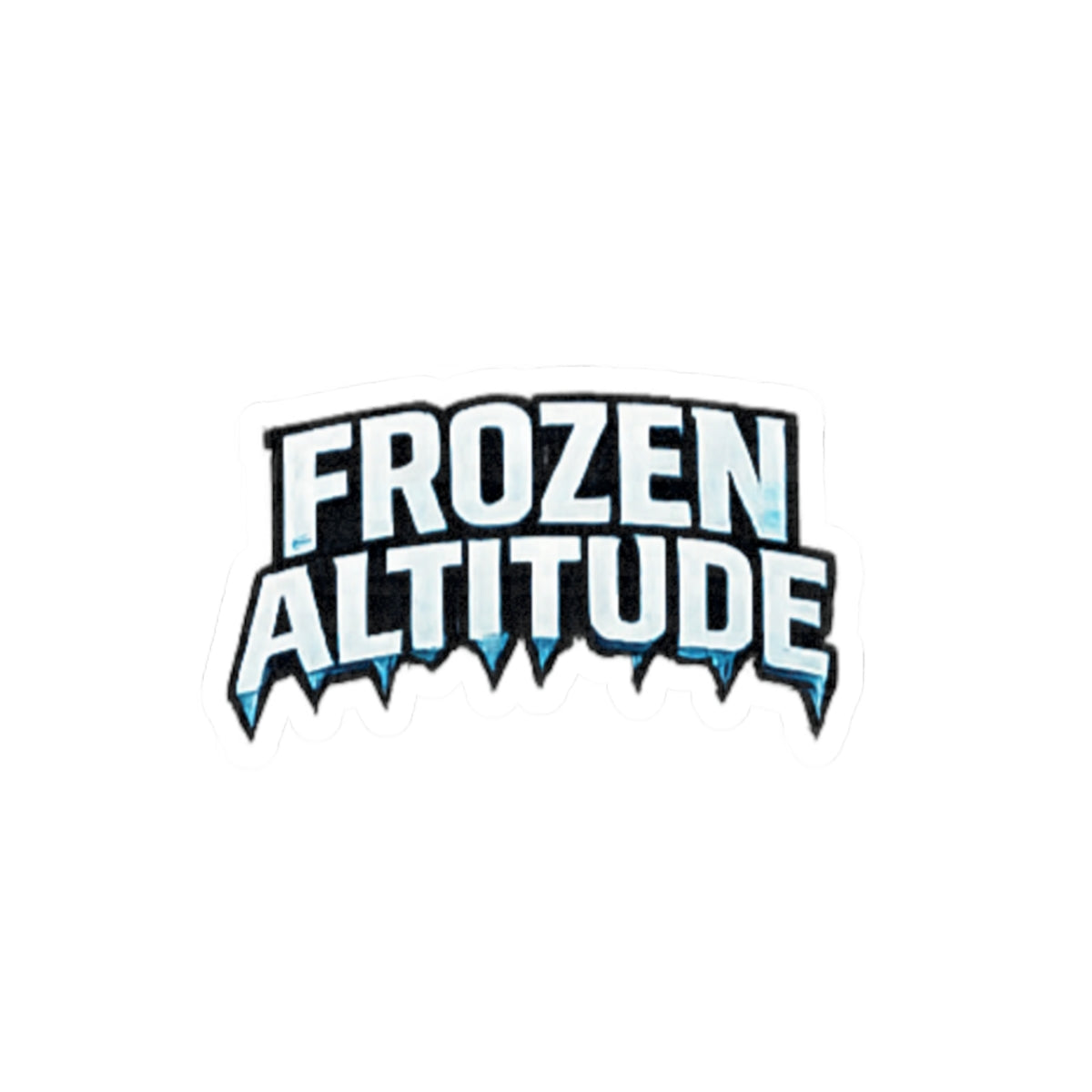 Frozen Altitude Sticker | Icy Text Graphic