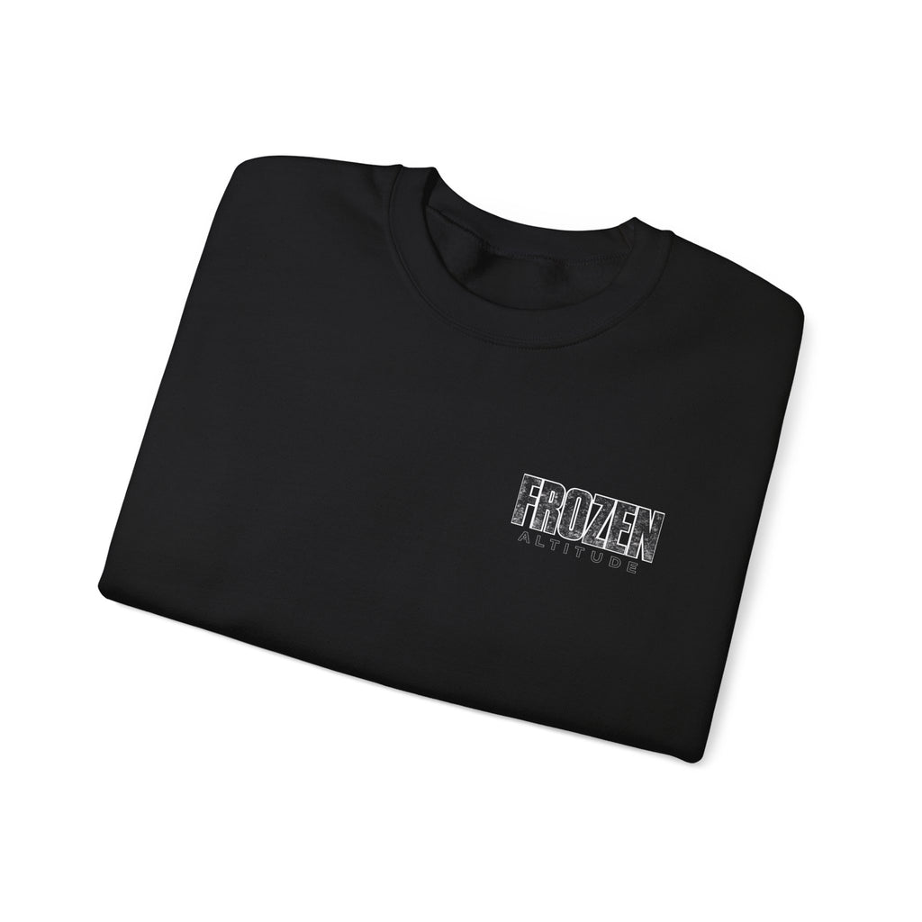 Frozen Altitude Crewneck Sweatshirt — Minimal Winter Graphic Pullover