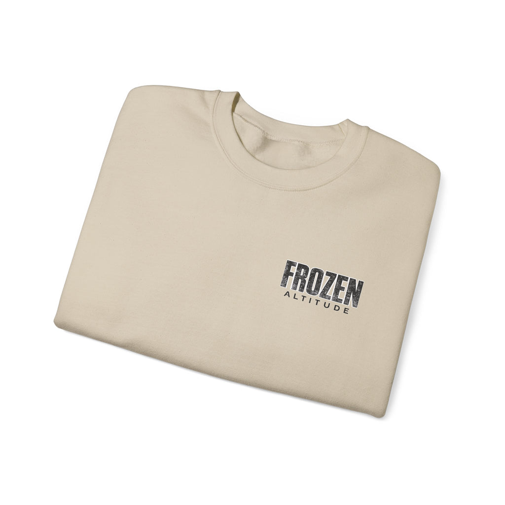 Frozen Altitude Crewneck Sweatshirt — Minimal Winter Graphic Pullover