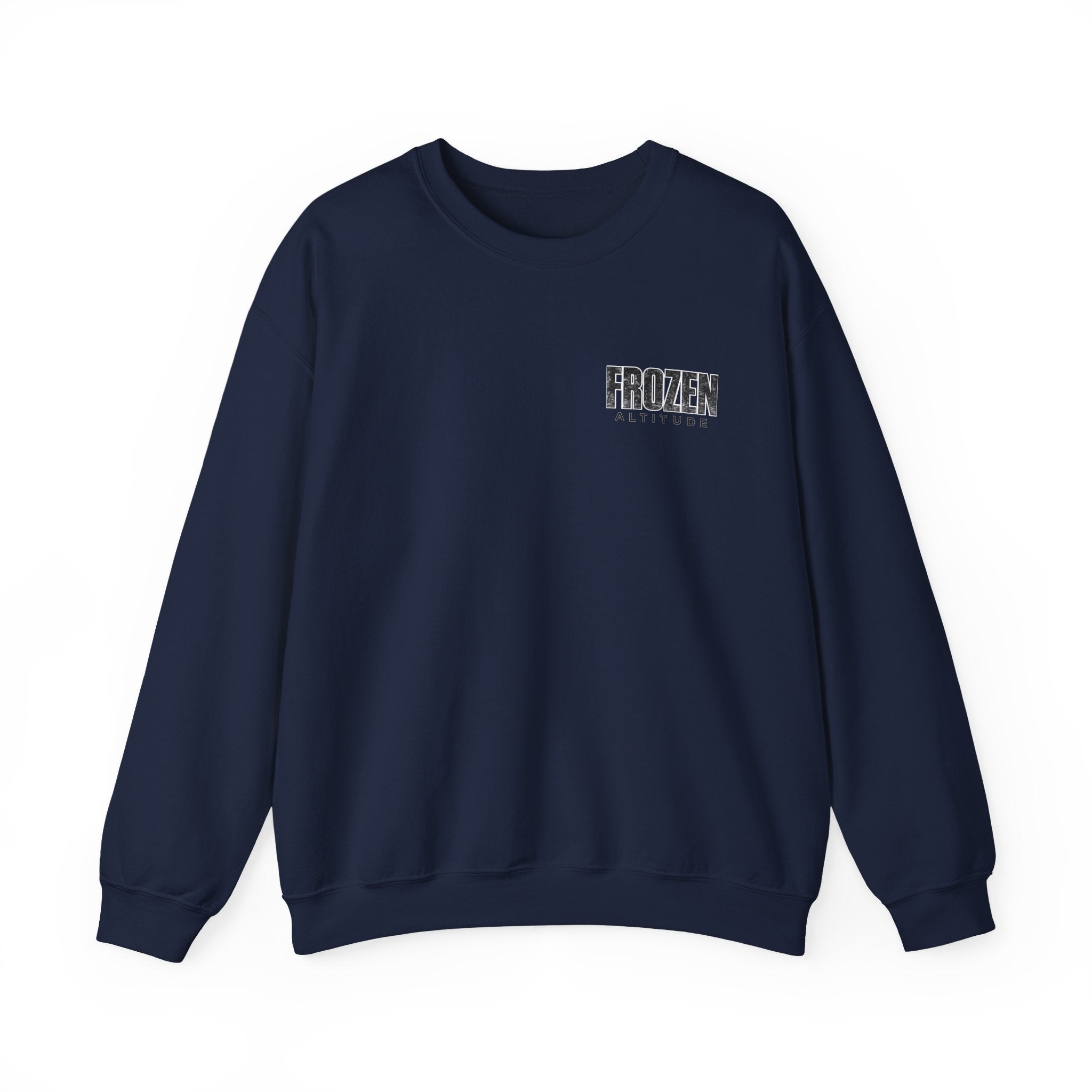 Frozen Altitude Crewneck Sweatshirt — Minimal Winter Graphic Pullover