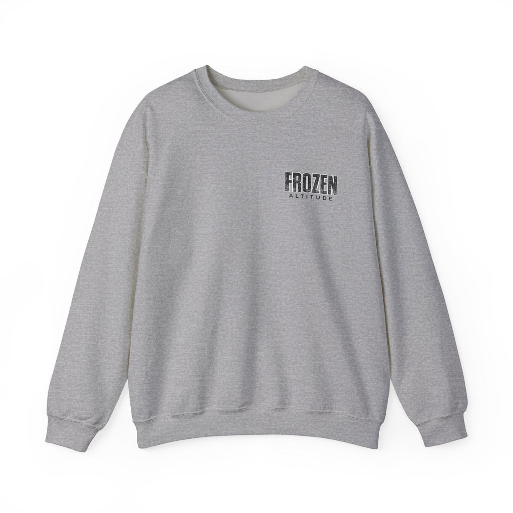 Frozen Altitude Crewneck Sweatshirt — Minimal Winter Graphic Pullover