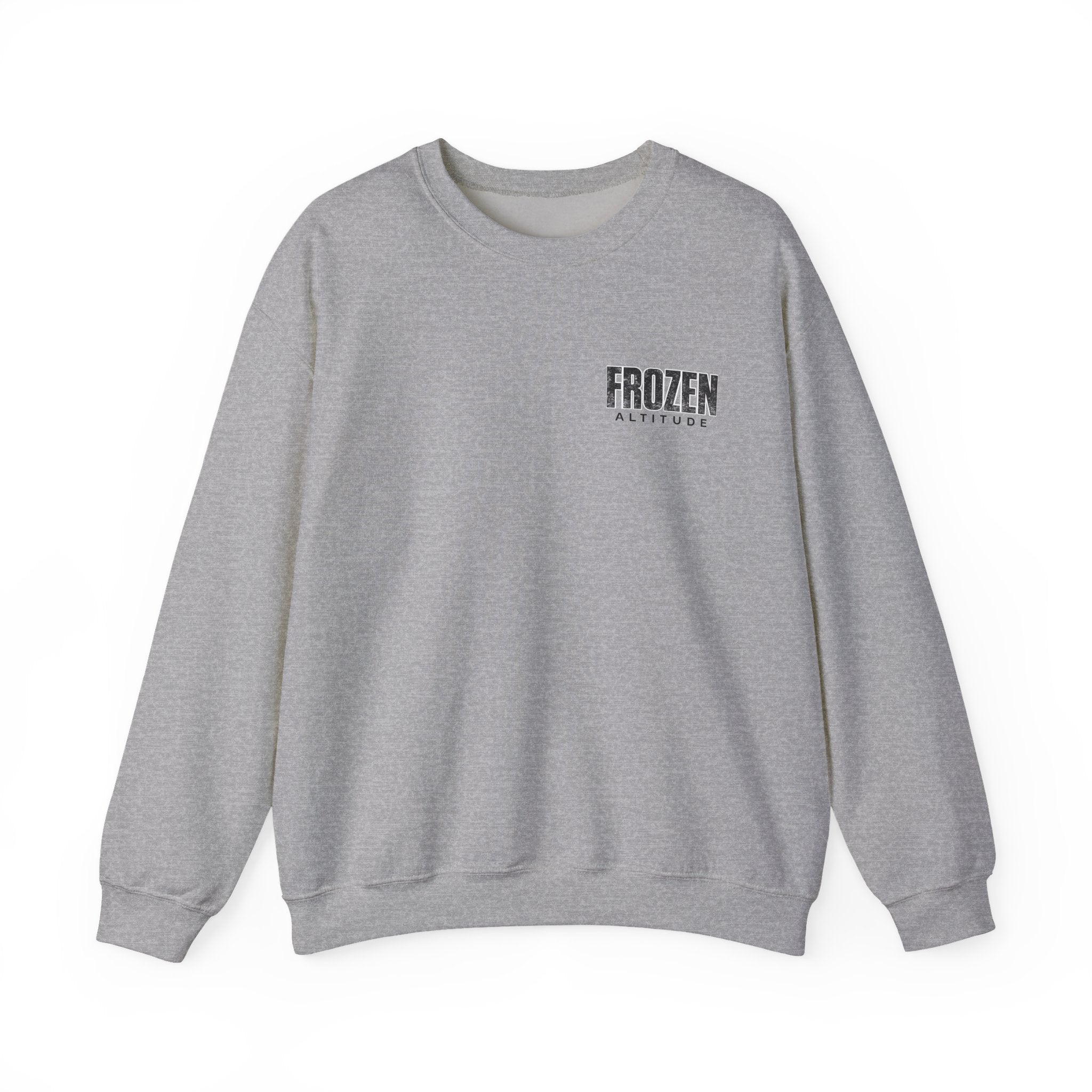Frozen Altitude Crewneck Sweatshirt — Minimal Winter Graphic Pullover