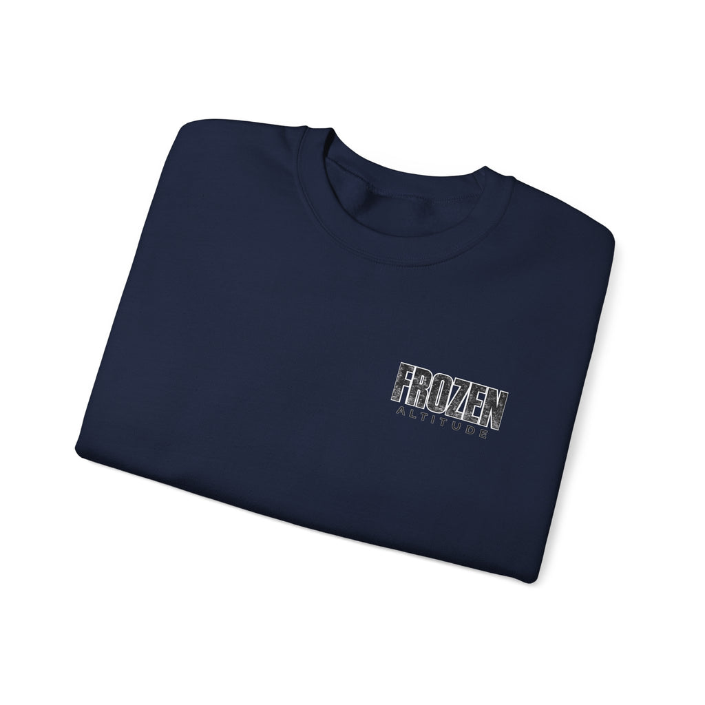 Frozen Altitude Crewneck Sweatshirt — Minimal Winter Graphic Pullover