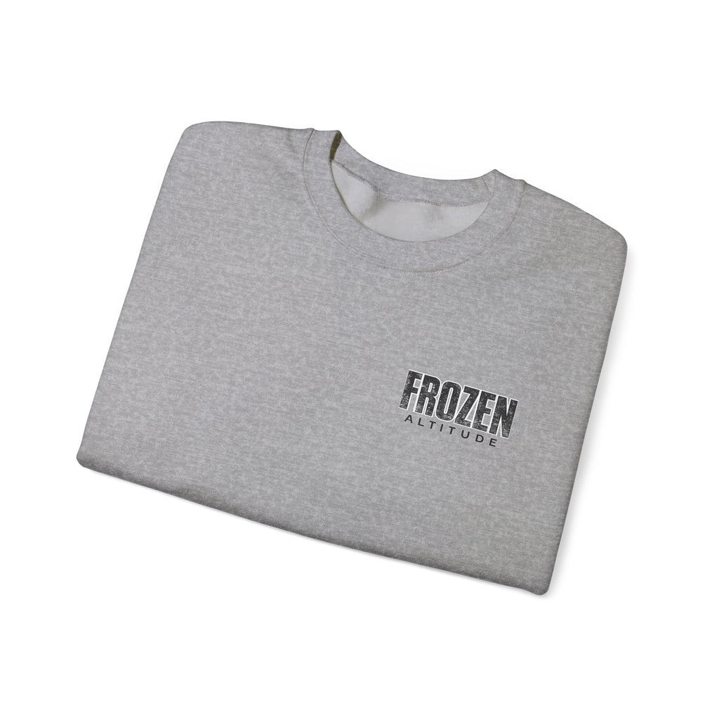 Frozen Altitude Crewneck Sweatshirt — Minimal Winter Graphic Pullover